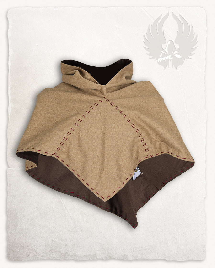 Halaif hood wool sand/brown