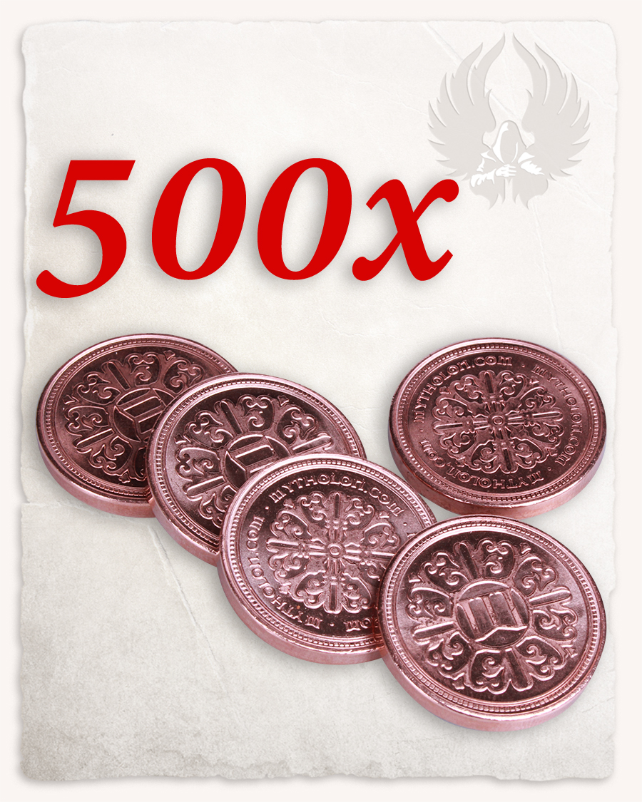 Set da 500 monete da LARP color rame