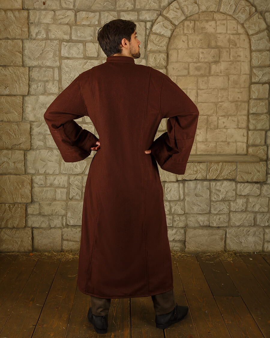 Oberon robe wool brown