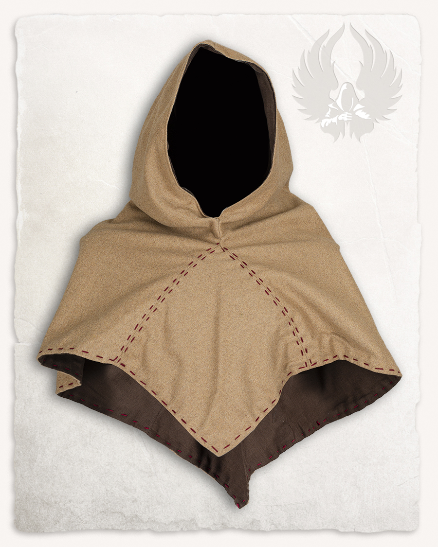 Halaif hood wool sand/brown