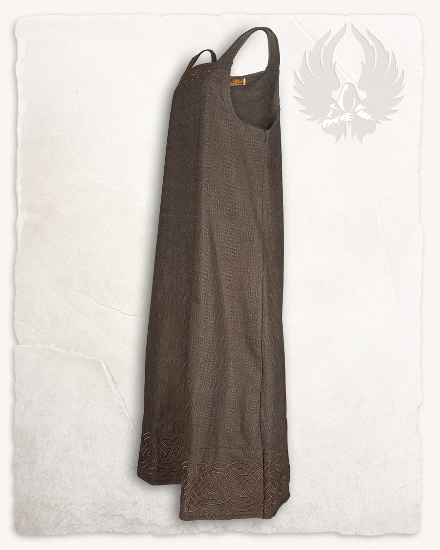 Alva apron dress fischgrat brown limited edition