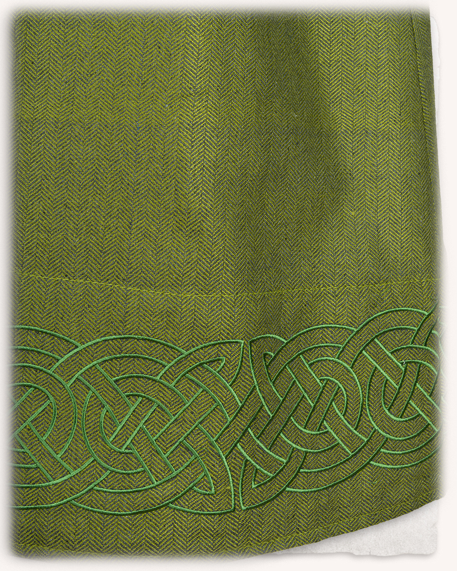 Alva apron dress fishbone green