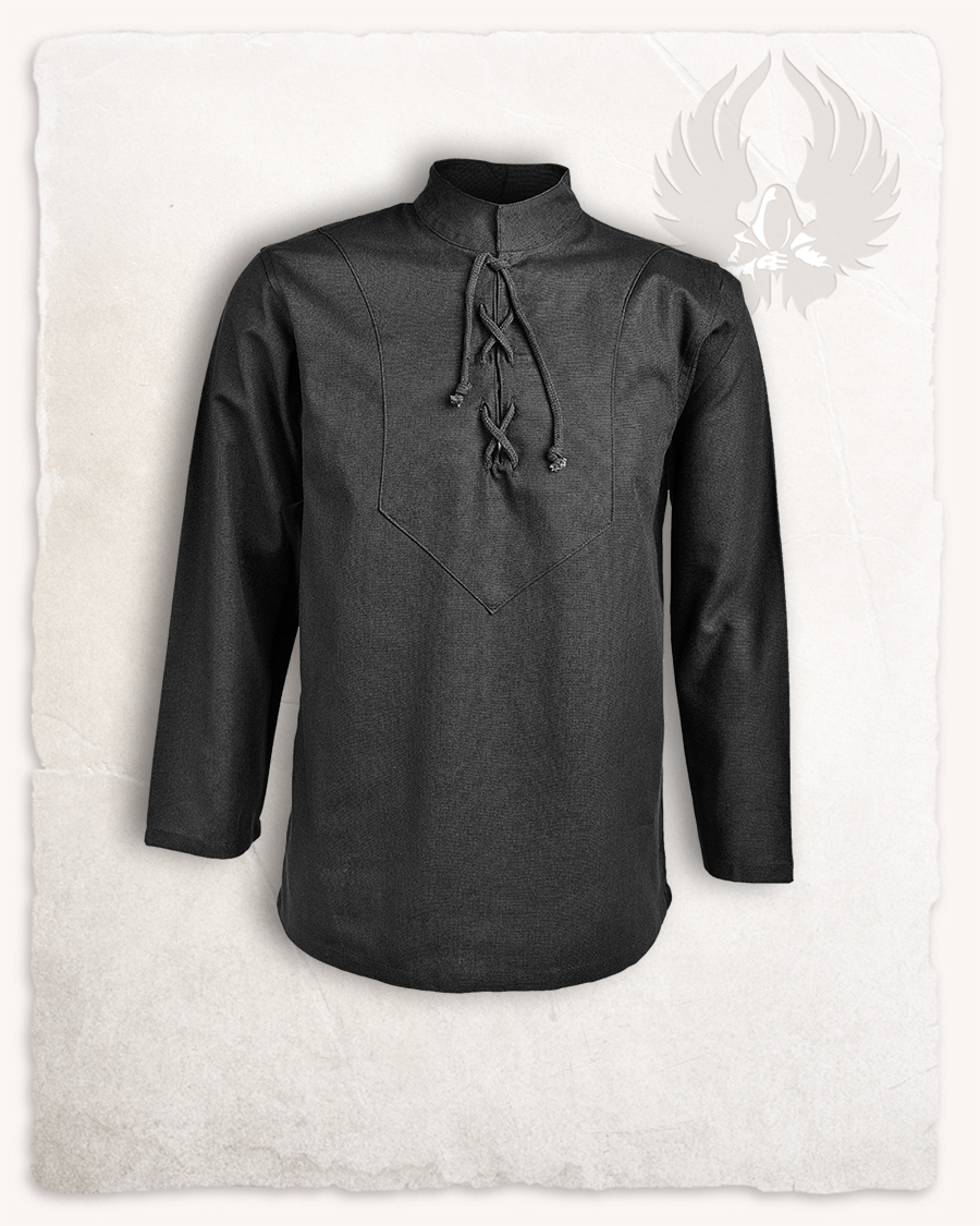 Leomar - Chemise noire en canevas