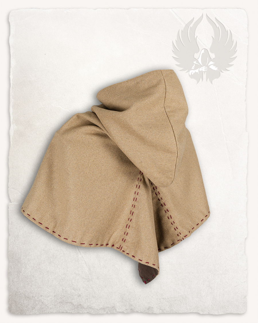 Halaif hood wool sand/brown